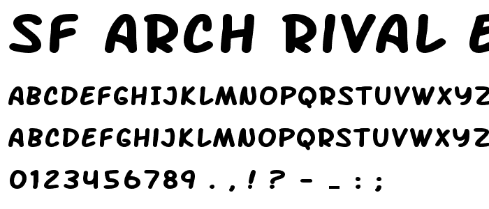 SF Arch Rival Extended Bold font